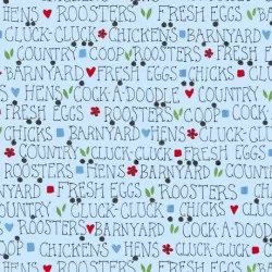 Count Your Chickens - Barnyard Lingo Light Blue