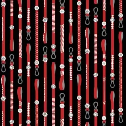Hot Diggity Dog - Dog Leash Stripe Black