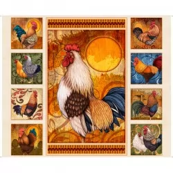 Sunrise Farm - Rooster Panel Cream