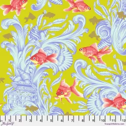 Besties by Tula Pink - Treading Water Clover Metallic