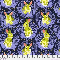 Besties by Tula Pink - Hop To It Bluebell Metallic