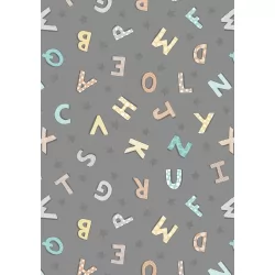 Bella Bunny And Bear - Alphabet On Dark Grey