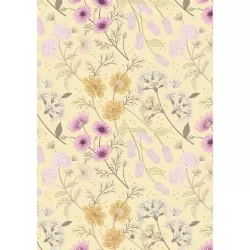 Botanic Garden - Garden Floral On Pale Yellow