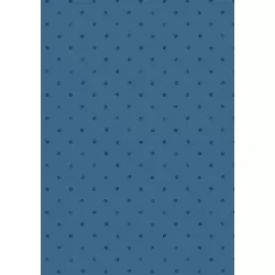 Brensham - Small Floral On Mid Blue