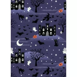 Castle Spooky - *Fat Quarter Bundle - Blue/Purple*