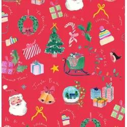Fa La La - Jingle Bells Berry Red