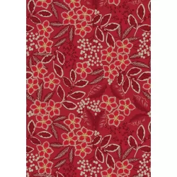 Noël - Holly Berries Mono On Festive Red
