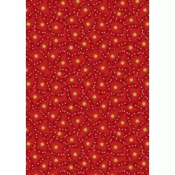 Noël - Star Garland On Festive Red