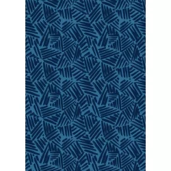 Hajime by Stuart Hillard - Brushstrokes Dark Blue