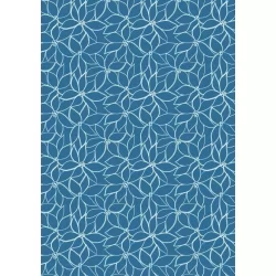 Hajime by Stuart Hillard - Linear Flower Blue