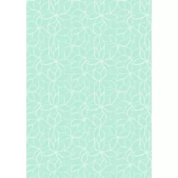 Hajime by Stuart Hillard - Linear Flower Light Blue