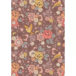 Hannah's Flowers - Songbirds and Flowers On Soft Brown
