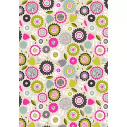 Inflorescence - Sketchbook Flowers Multi With Neon Pink