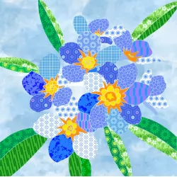 The Flower Collection by Delphine Brooks - Forget Me Nots Natural