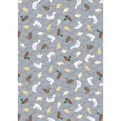 The Village Pond - Ducks On Grey