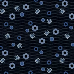 Birdie by Libs Elliott - Pin Dot Posy Indigo