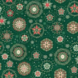 Good Tidings - Snow Crystal Green