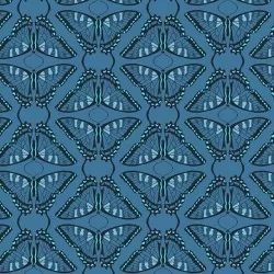Flora and Fauna - Swallowtail Tonal Navy