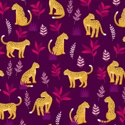 Jewel Tones - Cheeky Leopard Purple