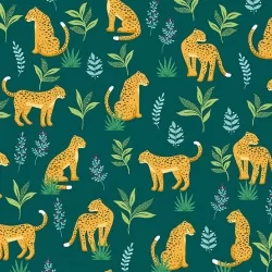 Jewel Tones - Cheeky Leopard Teal