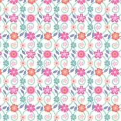 Bungalow - Floral Trellis White