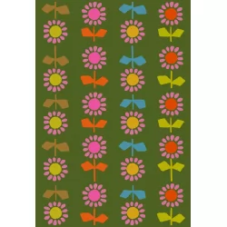 Ruby Star Society - Catnap - Canvas Daisy Stripe Sarah Green
