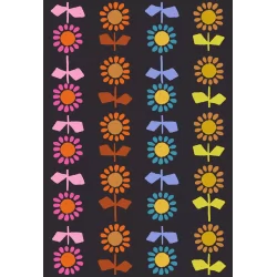 Ruby Star Society - Catnap - Canvas Daisy Stripe Black