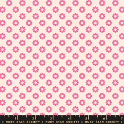 Ruby Star Society - Honey - Flower Polka Dot Neon Pink - 1 Cut FQ