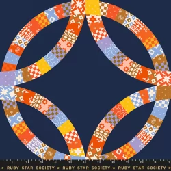 Ruby Star Society - Honey - Double Wedding Ring Navy