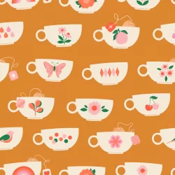 Ruby Star Society - Camellia - Tea Cups Caramel