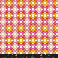Ruby Star Society - Woodland Park - Flower Plaid Raspberry