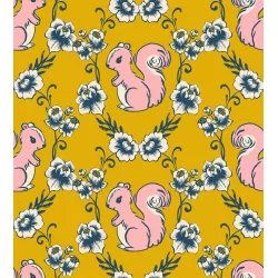 Ruby Star Society - Reading Nook - Fancy Squirrel Goldenrod