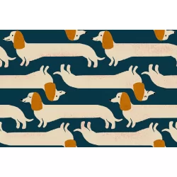 Ruby Star Society - Dog Park - Long Dog Teal Navy