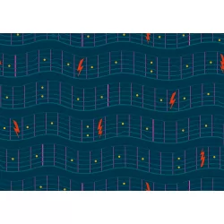 Ruby Star Society - Teddy And The Bears - Fretboard Dark Teal