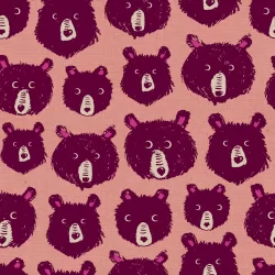 Ruby Star Society - Teddy And The Bears Canvas - Teddy And The Bears Peach Fizz