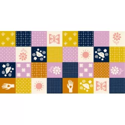 Ruby Star Society - Sugar Maple - Songbird Patchwork Navy