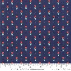 Early Bird - Tulips Navy - 1 Cut FQ