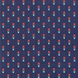 Early Bird - Tulips Navy - 1 Cut FQ
