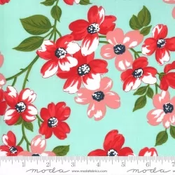 Sunday Stroll - Full Bloom Aqua - 19" Bolt End