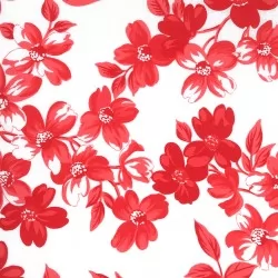 Sunday Stroll - Full Bloom White Red