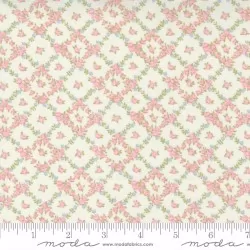 Cottage Linen Closet - Lattice Floral Faded Linen