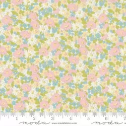 Grace - Small Floral Linen White