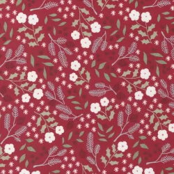 Christmas Eve - Winter Botanical Cranberry - 1 Cut FQ