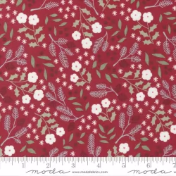 Christmas Eve - Winter Botanical Cranberry - 1 Cut FQ