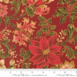 Merry Manor Metallic 2025 - Large Poinsettia Crimson - PRE-ORDER DUE JUNE