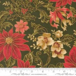 Merry Manor Metallic 2025 - Large Poinsettia Evergreen - PRE-ORDER DUE JUNE