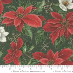 Merry Manor Metallic - Poinsettia Evergreen