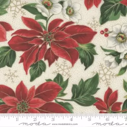 Merry Manor Metallic - Poinsettia Cream