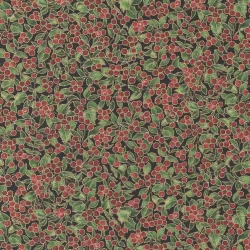 Merry Manor Metallic - Hollyberry Black