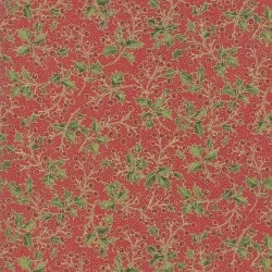 Poinsettias And Pine - Holly Berries Crimson